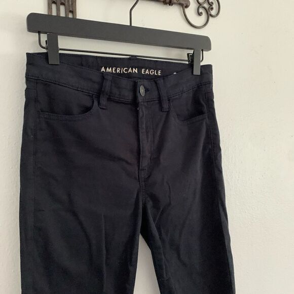 American Eagle Hi-Rise jegging black strech pants Womans size 4 - Picture 5 of 11